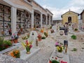 Cescato, ITALY - August 6, 2019: Old cemetery in the mountains of Italy