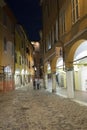 Cesena Italy: the city at evening