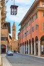 Old street in the old town of Cesena