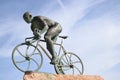 Monument dedicated to the grat cyclist Marco Pantani Royalty Free Stock Photo