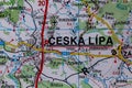 Ceska Lipa, Czechia, on a road m Royalty Free Stock Photo