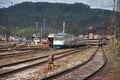 Ceska Trebova, Czech Republic, 8.9.2017: Passenger train. Railway junction and railway station Ceska Trebova, Czech Railways Royalty Free Stock Photo