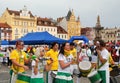 Ceske Budejovice, Czech Rep: Band in Old Town Sq. Royalty Free Stock Photo