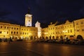 Ceske Budejovice at night, Budweis, Budvar, South Bohemia, Czech Royalty Free Stock Photo