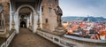 Cesky Krumlov Castle bridge panorama Royalty Free Stock Photo