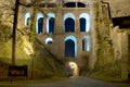 Cesky Krumlov Castle at night Royalty Free Stock Photo