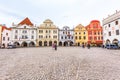 Cesky Krumlov historic center street view Royalty Free Stock Photo