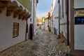 Cesky Krumlov historic center street view.