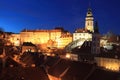 Cesky Krumlov at night Royalty Free Stock Photo