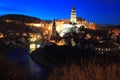 Cesky Krumlov - night scenery Royalty Free Stock Photo