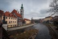 View of the streets of the old Czech city