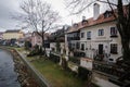 View of the streets of the old Czech city