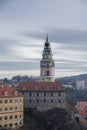 View of the streets of the old Czech city