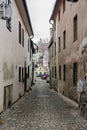 View of the streets of the old Czech city