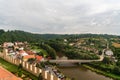 Cesky Sternberk village with Sazava river in Czech republic Royalty Free Stock Photo