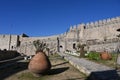 Inside view of Cesme Castle Royalty Free Stock Photo