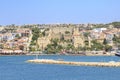 Cesme castle with marina area with small pier in Cesme, ÃÂ°zmir Royalty Free Stock Photo