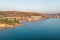 Cesme city coastal town in Izmir province, Turkey Royalty Free Stock Photo