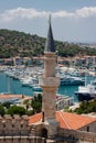 Cesme Marina And Castle View, Turkey Royalty Free Stock Photo