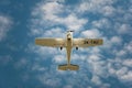 Cessna 172R in flight Royalty Free Stock Photo
