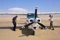 Cessna airplane in Namibia Royalty Free Stock Photo