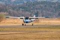 Cessna 152 airplane in Wangen-Lachen in Switzerland Royalty Free Stock Photo