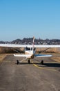 Cessna 152 airplane in Wangen-Lachen in Switzerland Royalty Free Stock Photo