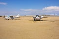 Cessna airplanes in Namibia Royalty Free Stock Photo