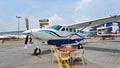 Cessna 208 Caravan single turbo propeller aircraft on display at Singapore Airshow