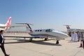 Cessna Citation jet displayed at Mebaa Airshow in Abu Dhabi, UAE