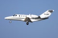 Cessna 525 CitationJet against blue sky