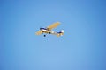 Cessna 152 fixed wing single engine aircraft in flight Royalty Free Stock Photo