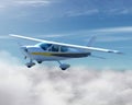 Cessna in flight Royalty Free Stock Photo