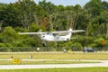 Cessna 152 landing Royalty Free Stock Photo