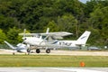 Cessna 152 landing Royalty Free Stock Photo