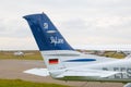 Cessna 182 Skylane parked at the airport Royalty Free Stock Photo