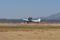 Cessna 152 small airplane in Wangen-Lachen in Switzerland Royalty Free Stock Photo