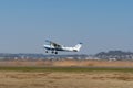 Cessna 152 small airplane in Wangen-Lachen in Switzerland Royalty Free Stock Photo