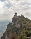 Cesta tower, one of three fortress in San Marino. Royalty Free Stock Photo