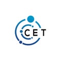 CET letter logo design on white background. CET creative initials letter logo concept. CET letter design