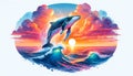 Cetacean: A Symphony of Sea and Sky Royalty Free Stock Photo