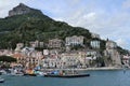 Cetara - Panorama del borgo dal pontile