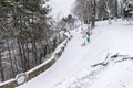 The Cetatuia Hill during winter in Cluj-Napoca, Romania Royalty Free Stock Photo