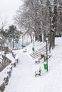 The Cetatuia Hill during winter in Cluj-Napoca, Romania Royalty Free Stock Photo