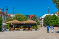 Cetinje, Montenegro, July 8, 2023: Dvorski trg square in Cetinje