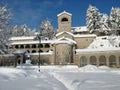 Cetinje with snow Royalty Free Stock Photo