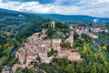 Cetona, Travel in Tuscany, Italy. Magnificent view of the ancient hilltop village of Cetona, Siena, Italy
