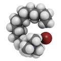 Cetrimonium bromide antiseptic surfactant molecule. 3D rendering. Atoms are represented as spheres with conventional color coding Royalty Free Stock Photo