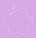 Cetrimonium bromide antiseptic surfactant molecule. Skeletal formula. Royalty Free Stock Photo