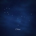 Cetus constellation, Cluster of stars, Whale constellation Royalty Free Stock Photo